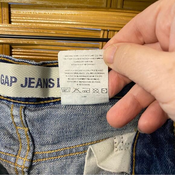 Vintage GAP Classic Blue Jean Skirt midi maxi bareback cotton flare modest 12 - Picture 8 of 8